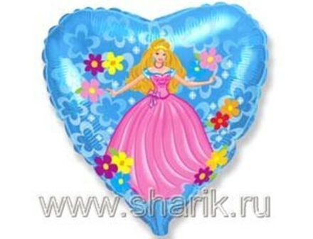 Ф 18" Сердце Принцесса/FM