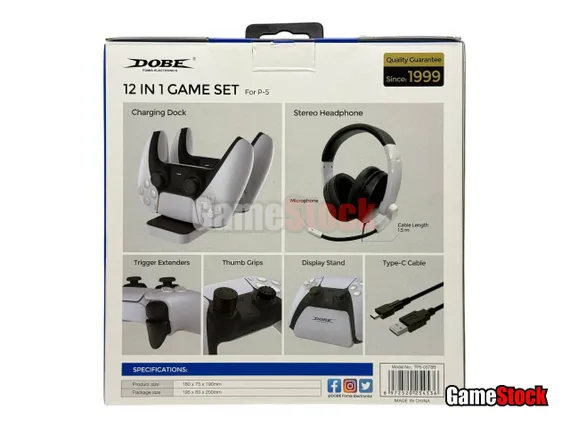 PS5 Набор аксессуаров DOBE Game Set 12 в 1 (TP5-0578)