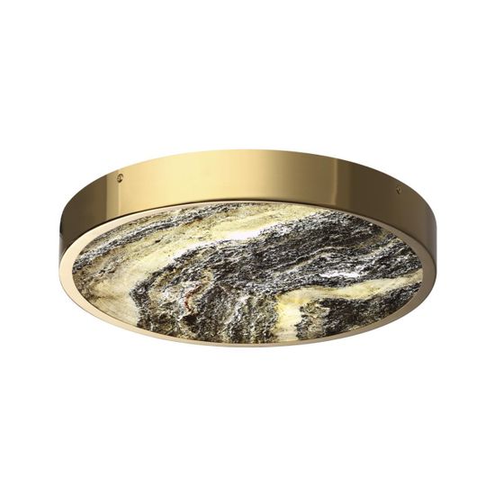 5079/30L L-VISION ODL24 535 зол/серо-бежевый/металл/натур.камень/акрил Настенный светильник с переключ.цветов.темпер. LED 30W 3000К/4000K/6000K BERGI