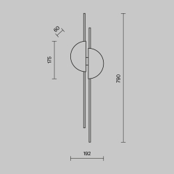 Настенный светильник (бра) Maytoni MOD179WL-L22BS4K