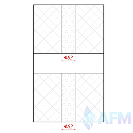 Глушитель универсальный нерж., набитый, камера 5.4.55.450-540 "AFM"