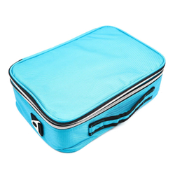 Кейс для мастера средний с зеркалом (35*24*12,5) голубой