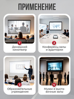 SGPSFR-177x100A Экран для проектора S'OK Zeus 177x100 на раме (80 мм), звукопрозрачный