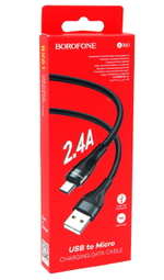 Кабель USB - Micro BOROFONE BX61 (черный) 1м
