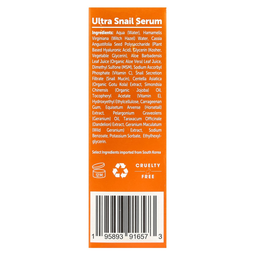 SeoulCeuticals, Сыворотка Ultra Snail, 30 мл (1 жидк. унц.)