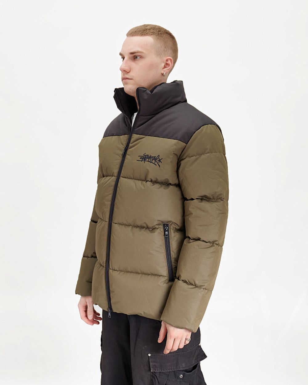 Купить Пуховик Anteater AW24 Downjacket Combo хаки Пуховик Anteater AW24 Downjacket Combo хаки