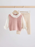 Комплект из трех предметов для малышей Next E65-157, Розовый, Молочный