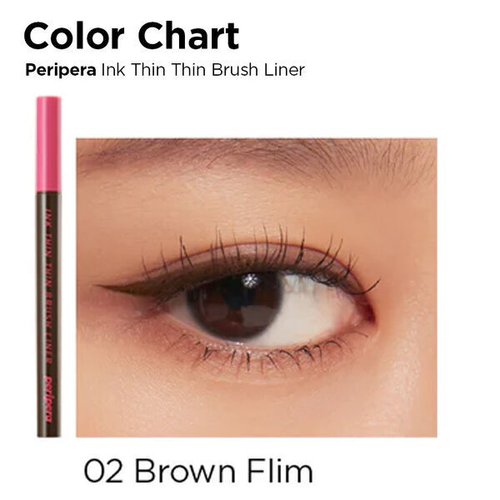 Подводка для глаз Peripera Ink Thin Thin Brush Liner #02 Brown Film, 0.5г