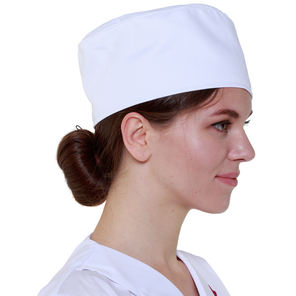 Шапочка повара «Таблетка» белая