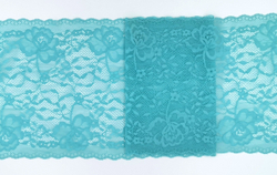Эластичное кружево, 23 см, светлая бирюза, (Арт: EK-2140), м