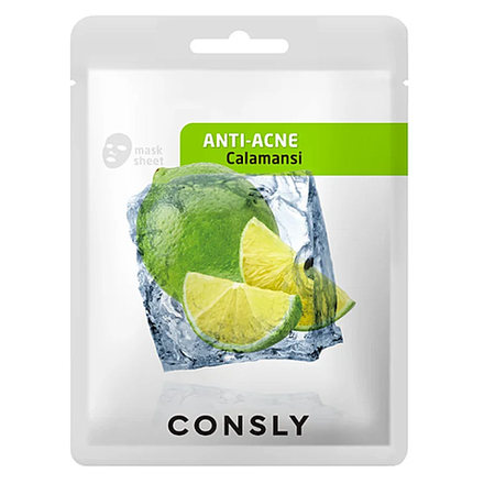 Consly Маска тканевая для проблемной кожи с экстрактом каламанси - Calamansi anti-acne mask, 20мл