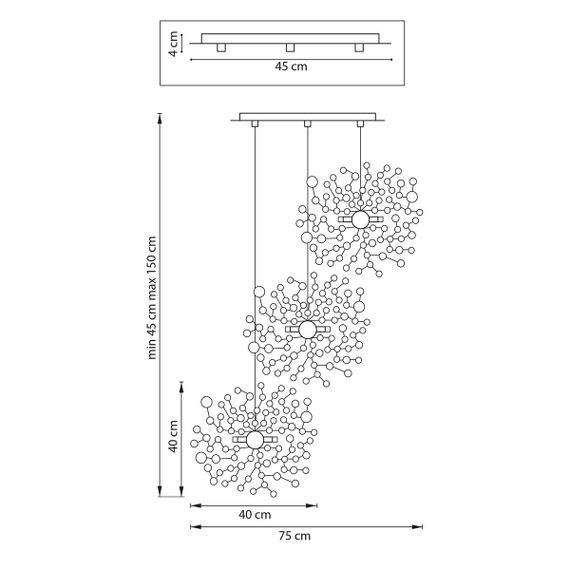 Комплект с подвесной люстрой Lightstar Extra (721132-3+572132-1) L3PR721132