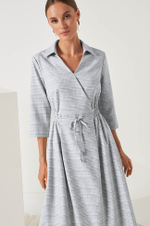 51469 Платье женское (голубая клетка)