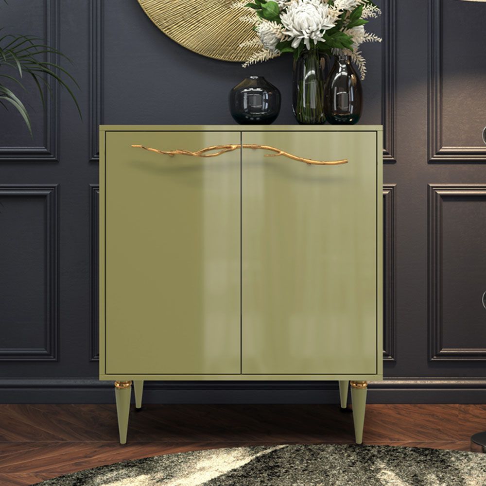 Комод Арт Колор Классик Голд с 2 полками Зеленая олива