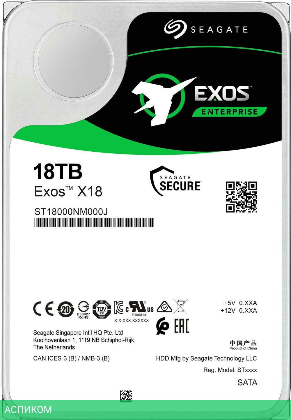 Жесткий диск Seagate/Dahua SATA 16TB 7200RPM (ST16000NM000J)