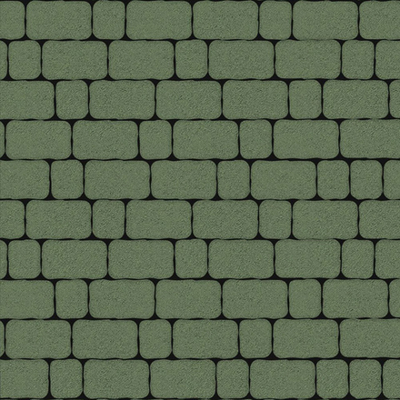 Тротуарная плитка Арена - Стандарт Зеленый, комплект из 2 видов плит