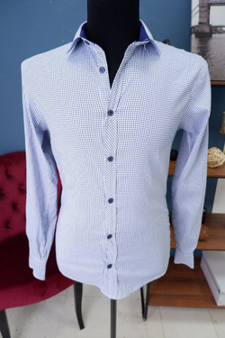 Рубашка Asan в мелкую клетку 46 размер