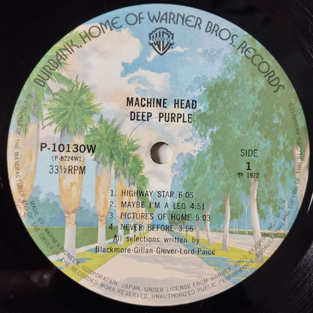 Винтажная виниловая пластинка LP Deep Purple Machine Head (Japan 1976) (No Obi) Pictures Of Home