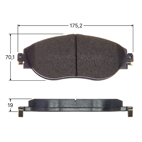 Колодки тормозные дисковые Avantech передние (противоскрипная пластина в компл.) AV1209