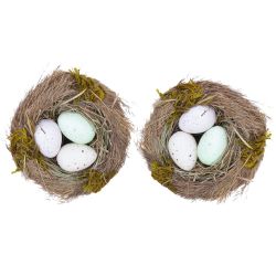 GAEM Набор из 2-х изделий декоративных "Гнездо пасхальное" (11*6), L24 W12 H4,5 см