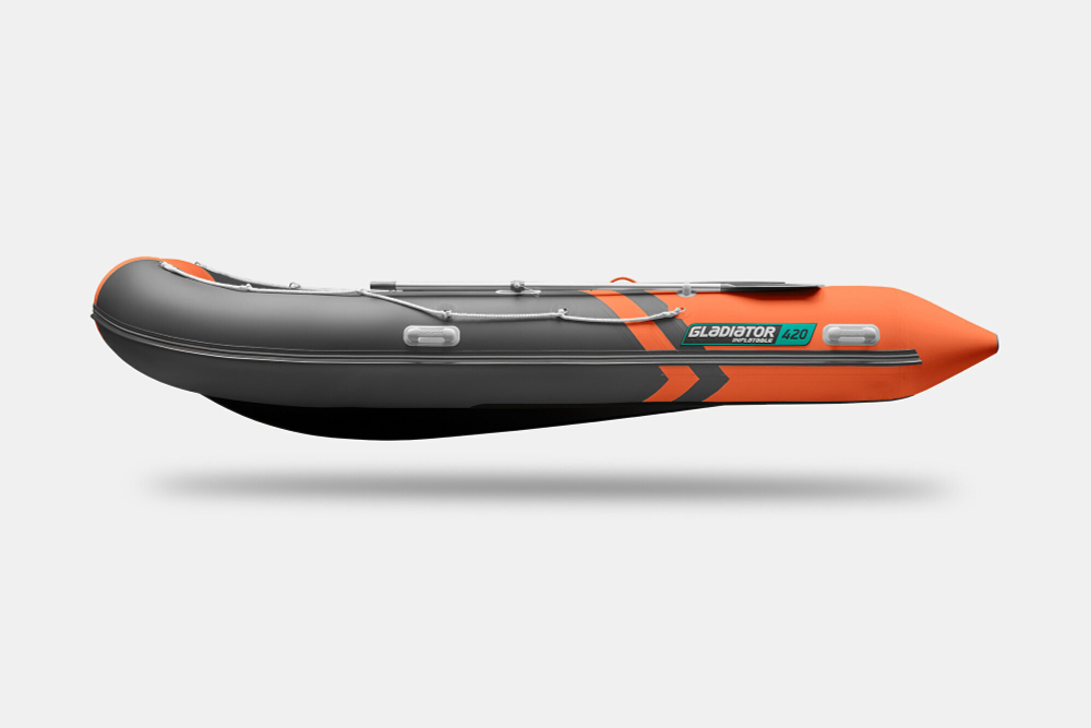 Надувная лодка GLADIATOR B420 оранжево-темносерый