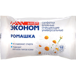 САЛФЕТКИ ВЛАЖНЫЕ ЭКОНОМ SMART РОМАШКА 15ШТ