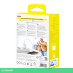 Сетевое зарядное устройство Baseus PicoGo 45W EU Moon White (P10176800213-00)