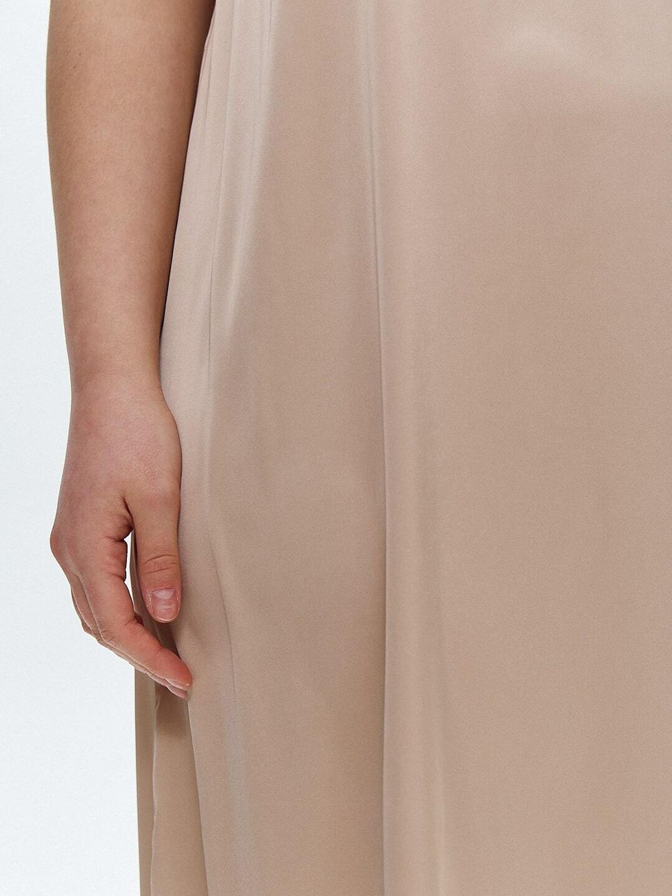 Платье-комбинация двухслойное, золотой песок