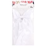 Заколка для волос баретте с бантом и широкими длинными хвостиками, белый, MONTE VITA, 457114