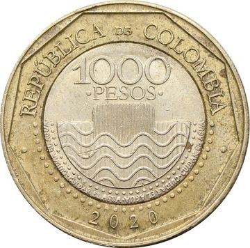 1 000 песо 2020 Колумбия