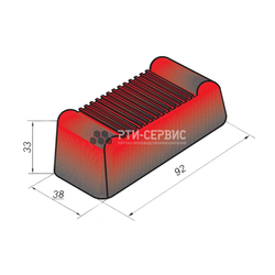 Резиновая накладка (РТИ-СЕРВИС 1060) для страховочной стойки под автомобиль 2 т.