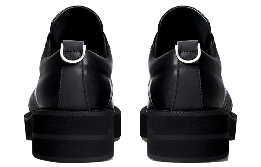 TERRA INCOGNITA Round Tip Derby Top Grain Cow Leather Men"s Casual Leather Shoes Men"s Black