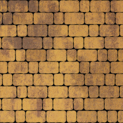 Тротуарная плитка Арена - Листопад гладкий Янтарь, комплект из 2 видов плит