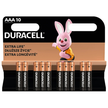 Батарейки Duracell 1027788 ААА алкалиновые 1,5v 10 шт. LR03-10BL BASIC