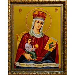 Михайловская икона Божией Матери. Икона на холсте.