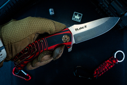 Складной нож Bloke X N690 StoneWash Черно-Красный