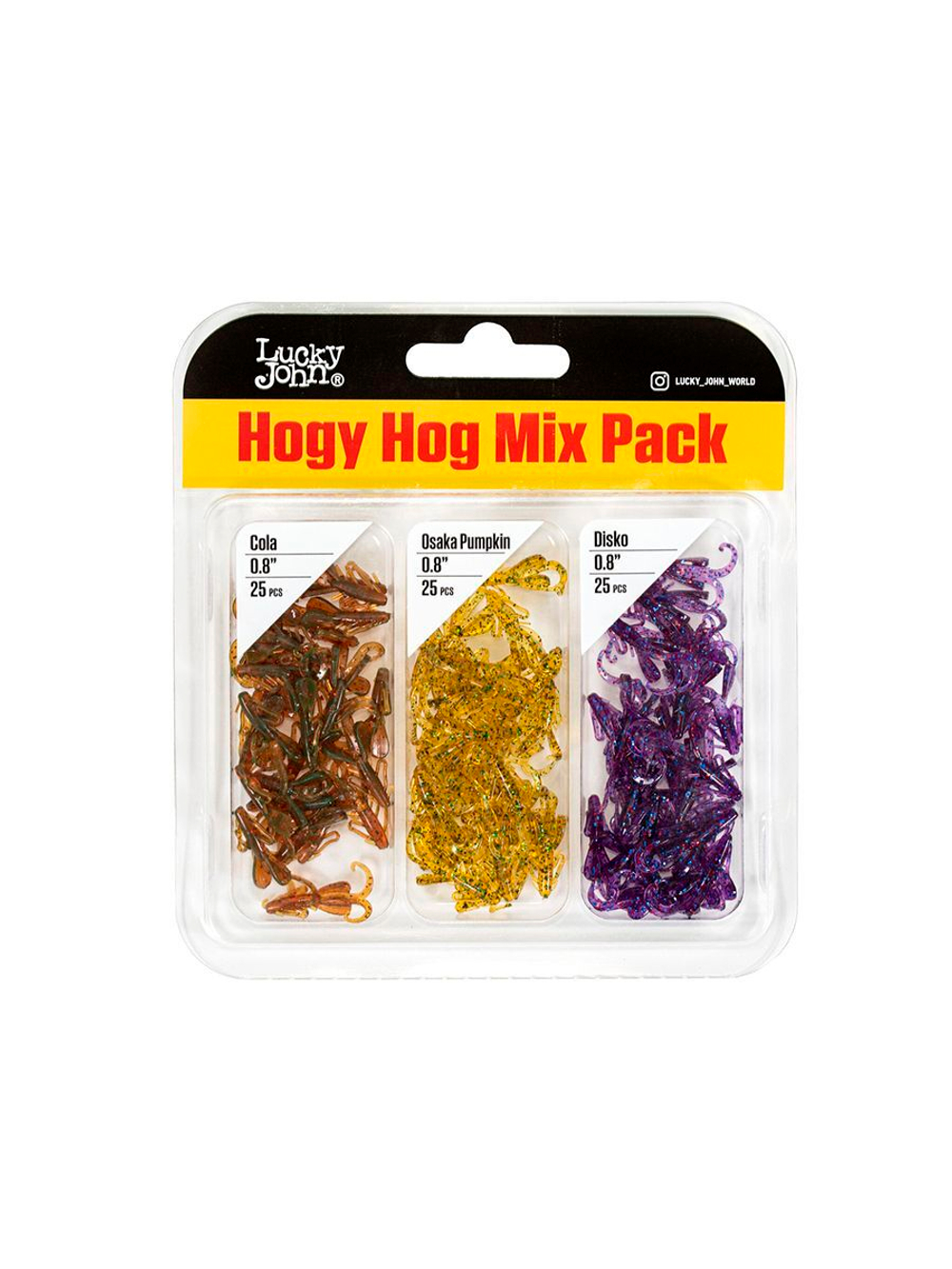 Твистеры съедобные искусственные LJ Pro Series HOGY HOG 1.6in (04.10) Mix Pack/MIX1 24 шт. в упак.