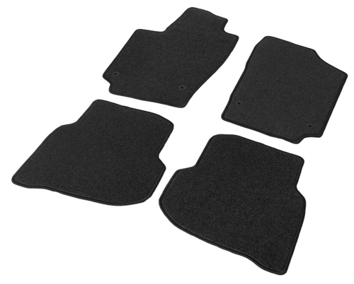 Коврики текстильные в салон автомобиля AutoFlex Standard для Volkswagen Polo V поколение седан 2010-2020, графит, с крепежом, 4 части, 4580101