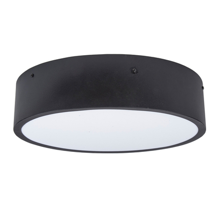 ULO-K40A 30W-4000К-R40 IP40 BLACK Светильник светодиодный накладной. Белый свет 4000K. Диаметр 400мм. Корпус черный. ТМ Uniel