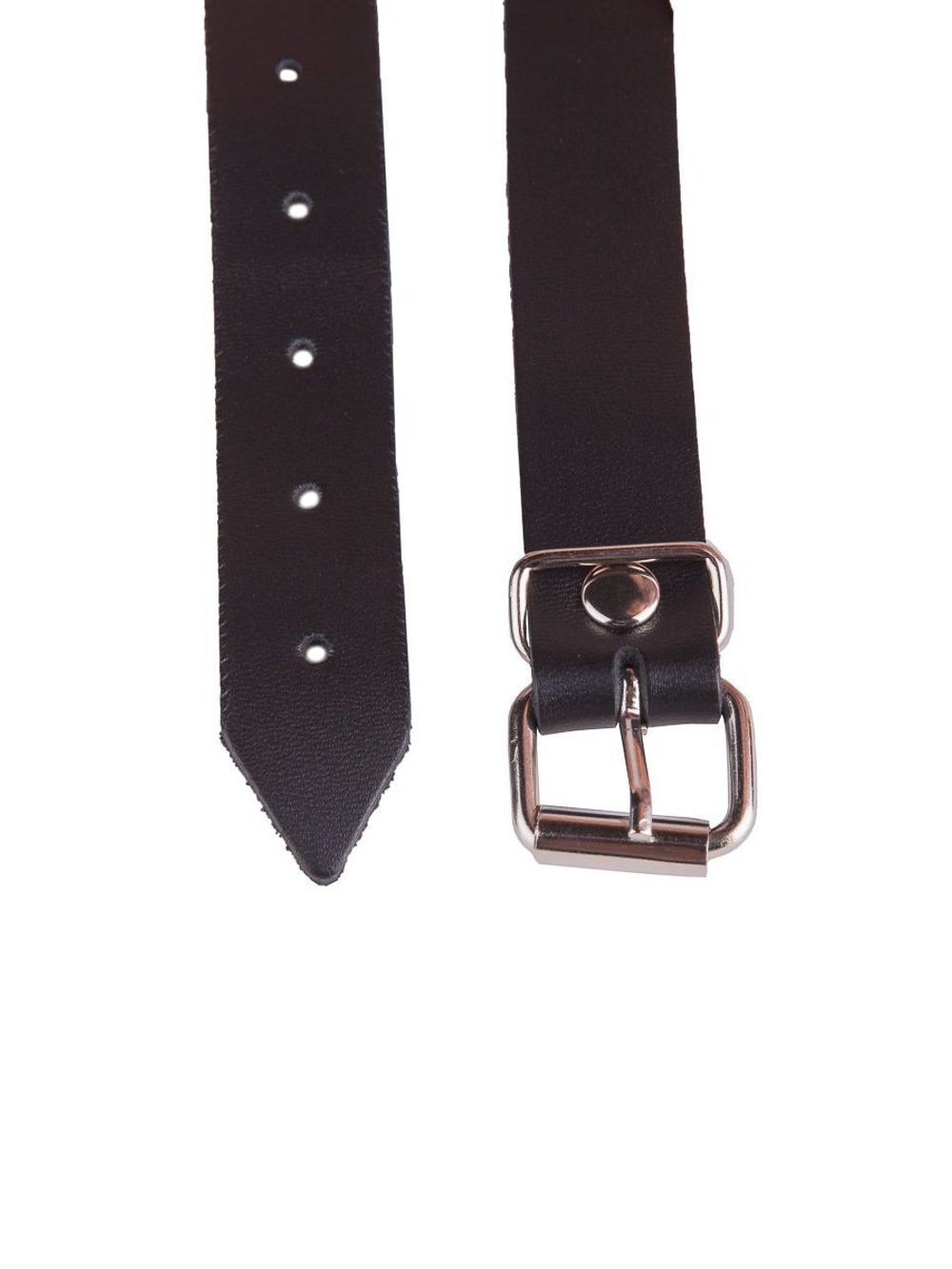 Чёрный кожаный кляп на регулируемых ремешках (Цвет: черный)