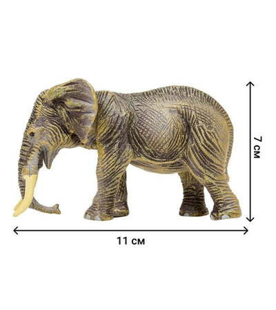 Набор фигурок животных MASAI MARA MM201-010 серии "Мир диких животных": Семья слонов, 5 пр.