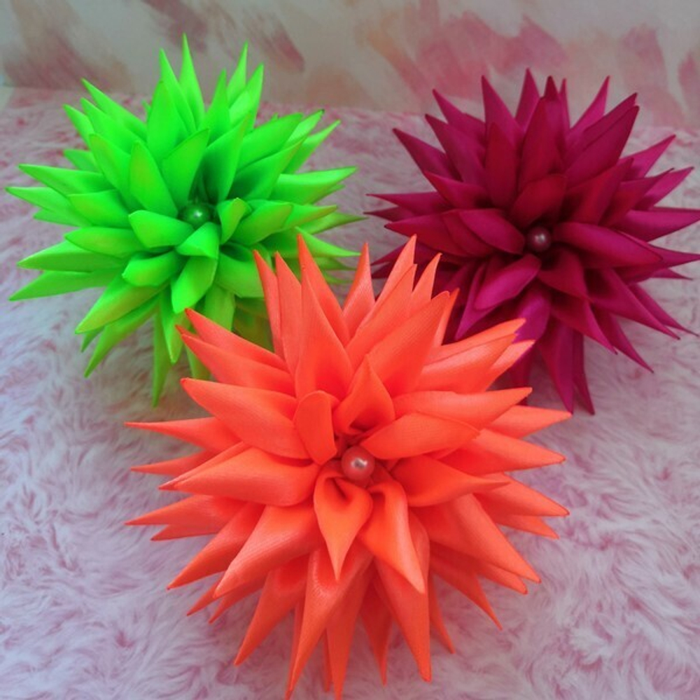 Резинка для волос 1шт «Астра» цвет микс, d=10 см