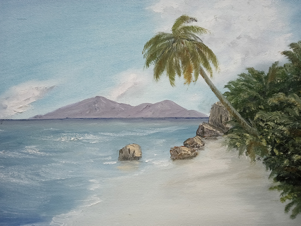 Картина "Побережье" Масло. Кисти. Холст на подрамнике.30x40 см.