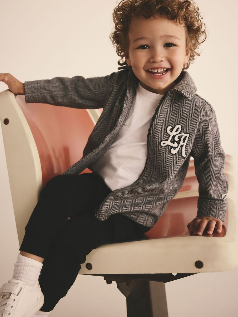 Рубашка на молнии для мальчика Next 125-442, Серый