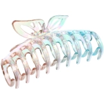 Заколка-краб для волос «Мон Пион», бабочка, микс 6 цветов, 11см (Блистер)