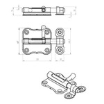 ЗАДВИЖКА НАКЛАДНАЯ МЕТАЛЛИСТ ЗТ2 ЦИНК