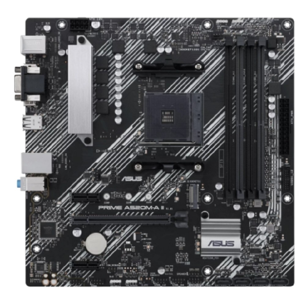 Материнская плата ASUS PRIME A520M-A II / CSM (Socket AM5, mATX, 4xDDR4(128GB), VGA / DP / HDMI, 1xPCIe 3.0x16 / 2xPCIe 3.0x1, 4xSATA 6Gb / s, 1*M Key, 1xLAN, 4, 4xUSB 3.0, 2xUSB 2.0)