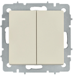 BRITE Выключатель 2-клавишный перекрестный 10А ВС10-2-3-БрКр бежевый IEK