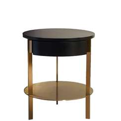 Прикроватная тумбочка/столик Stone с полкой и ящиком