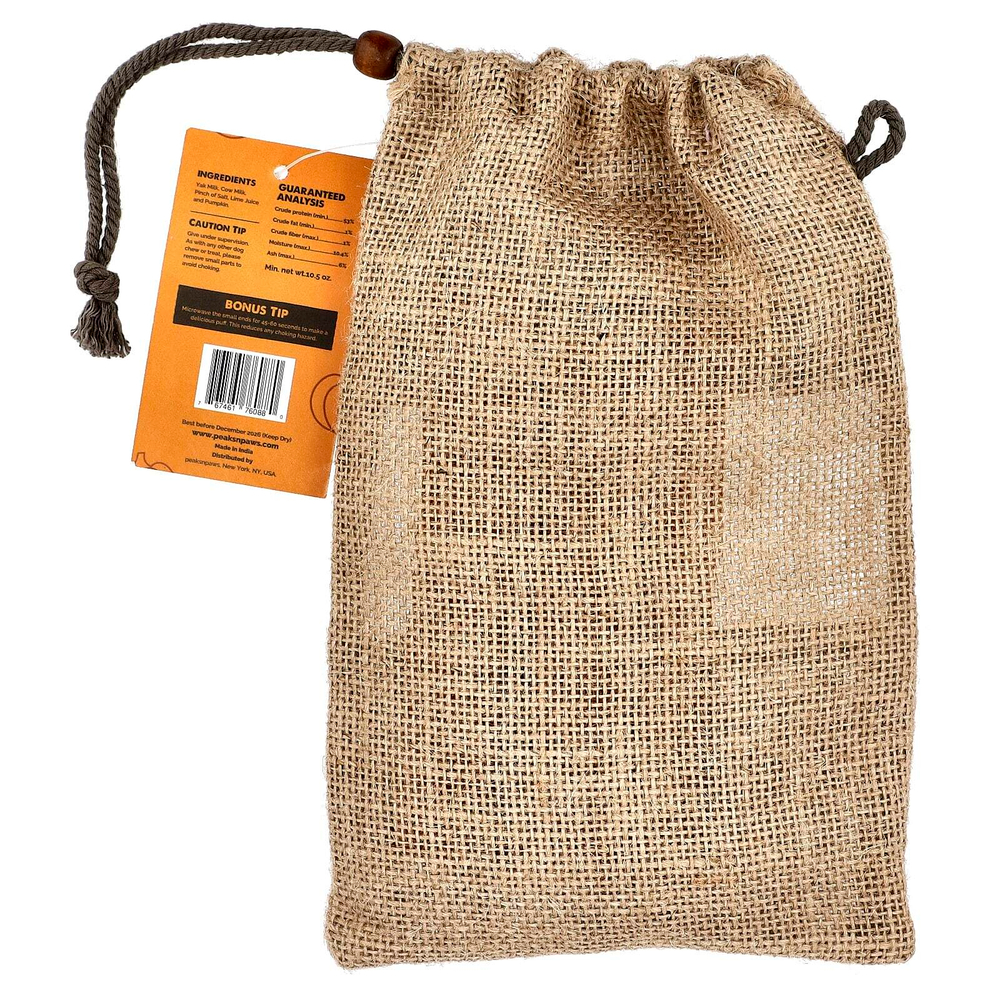 peaksNpaws, жевательные таблетки с сыром и молоком яка, для собак, со вкусом тыквы, 3 жевательные таблетки, 300 г (10,5 унции)